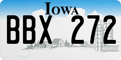 IA license plate BBX272