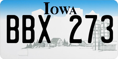 IA license plate BBX273