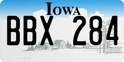 IA license plate BBX284