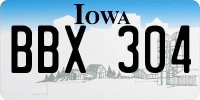 IA license plate BBX304