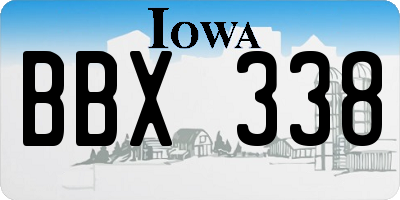 IA license plate BBX338