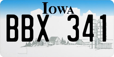 IA license plate BBX341