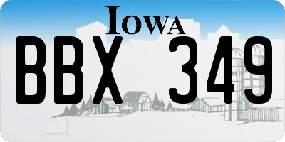 IA license plate BBX349
