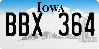 IA license plate BBX364