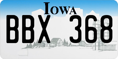 IA license plate BBX368