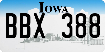 IA license plate BBX388