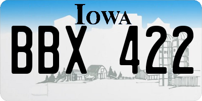 IA license plate BBX422