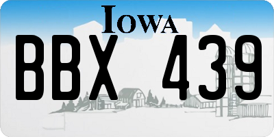 IA license plate BBX439