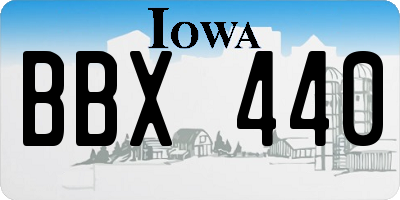 IA license plate BBX440