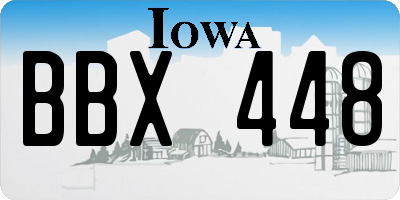 IA license plate BBX448