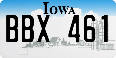IA license plate BBX461