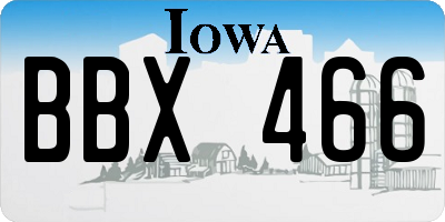 IA license plate BBX466