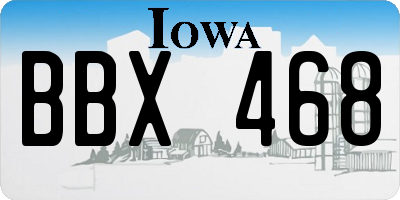IA license plate BBX468