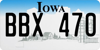 IA license plate BBX470