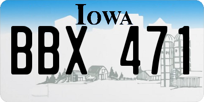IA license plate BBX471