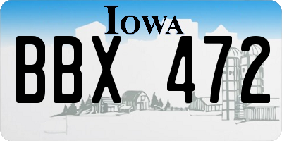 IA license plate BBX472