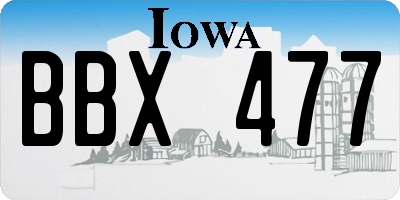 IA license plate BBX477