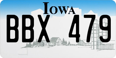 IA license plate BBX479
