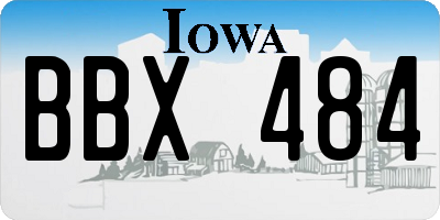 IA license plate BBX484