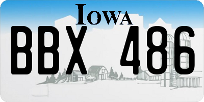 IA license plate BBX486