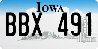 IA license plate BBX491