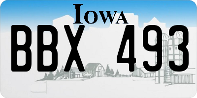 IA license plate BBX493