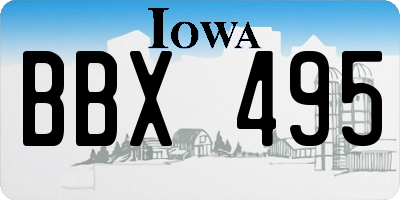 IA license plate BBX495