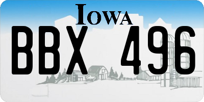 IA license plate BBX496