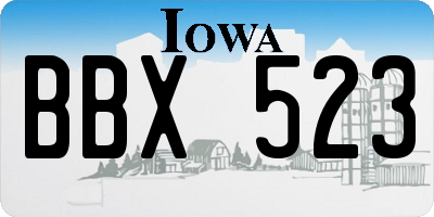 IA license plate BBX523