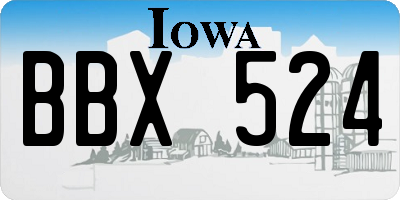 IA license plate BBX524