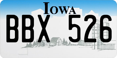 IA license plate BBX526