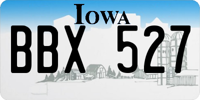 IA license plate BBX527