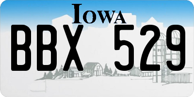 IA license plate BBX529