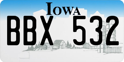 IA license plate BBX532