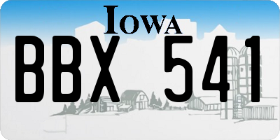 IA license plate BBX541
