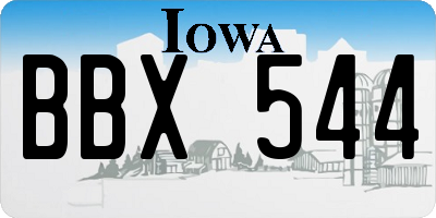 IA license plate BBX544