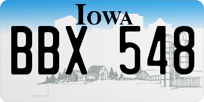 IA license plate BBX548
