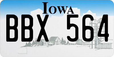 IA license plate BBX564
