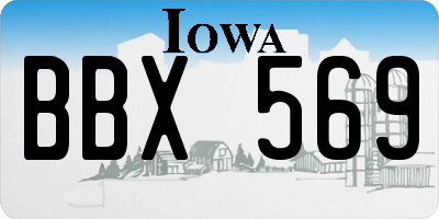 IA license plate BBX569