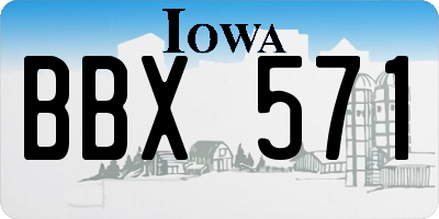 IA license plate BBX571