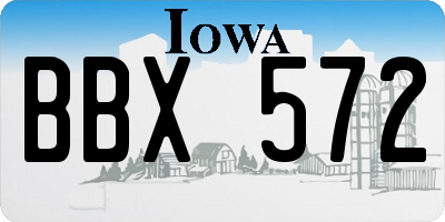 IA license plate BBX572