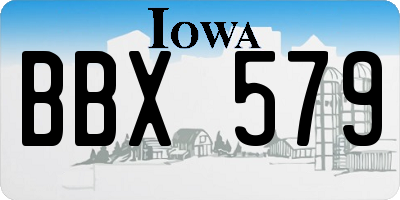 IA license plate BBX579