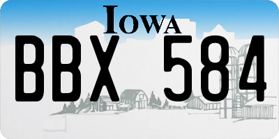 IA license plate BBX584