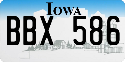IA license plate BBX586