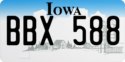 IA license plate BBX588