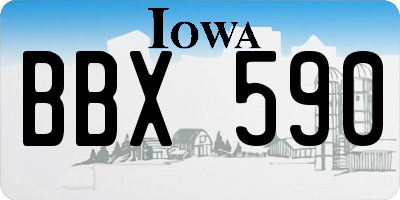 IA license plate BBX590