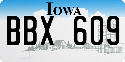 IA license plate BBX609