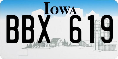 IA license plate BBX619