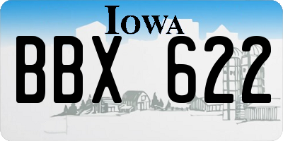 IA license plate BBX622