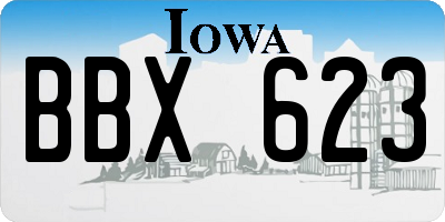 IA license plate BBX623